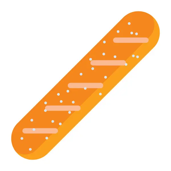 Baguette Pan Alimento Icono — Vector de stock