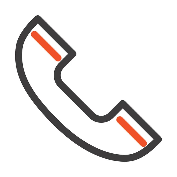 Icono Teléfono Móvil Llamada Estilo Esquema — Vector de stock