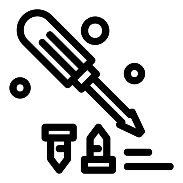 Иконка Строительного Оборудования Стиле Абрис — стоковый вектор
