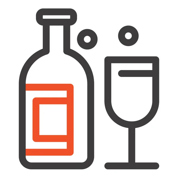 Иконка Напитка Стиле Абрис — стоковый вектор