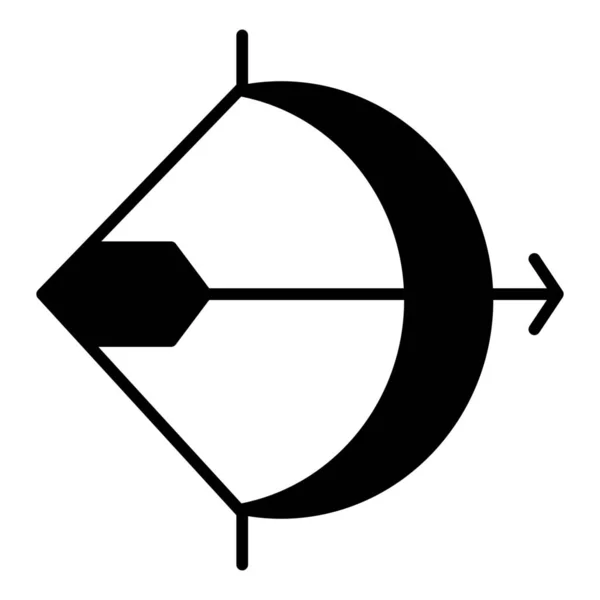Цель Стрелка Значок Стрелы Твердом Стиле — стоковый вектор