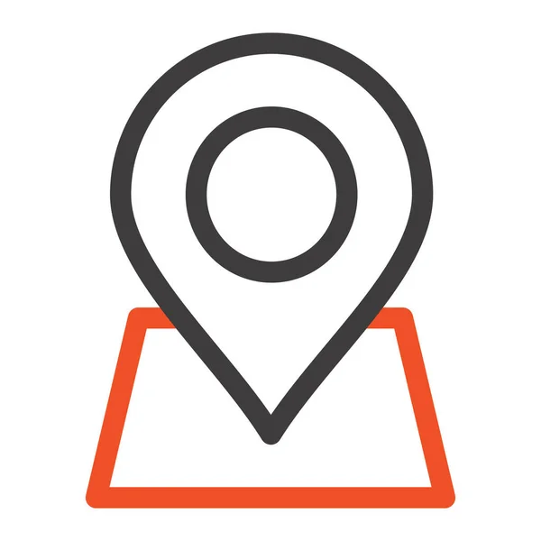 Icono Marcador Mapa Ubicación Categoría Maps Navigation — Vector de stock