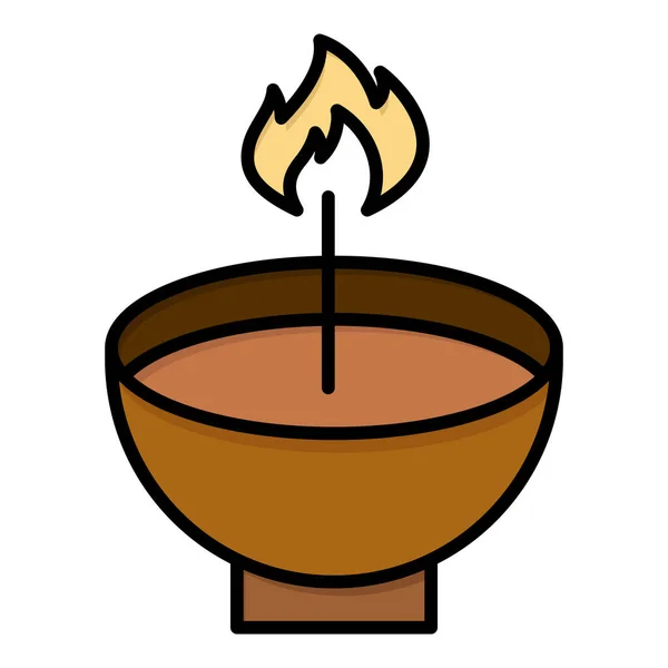 Celebrate Deepam Deepavali Icon — Stock Vector