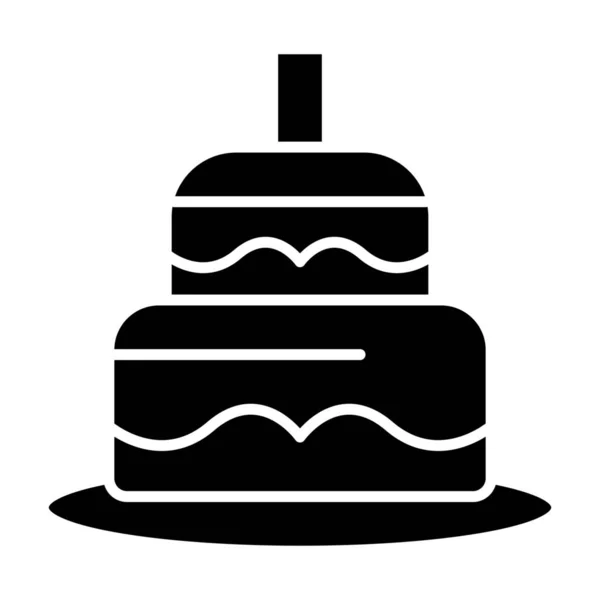 Cake Countrey Day Icon Solid Style — Stock Vector