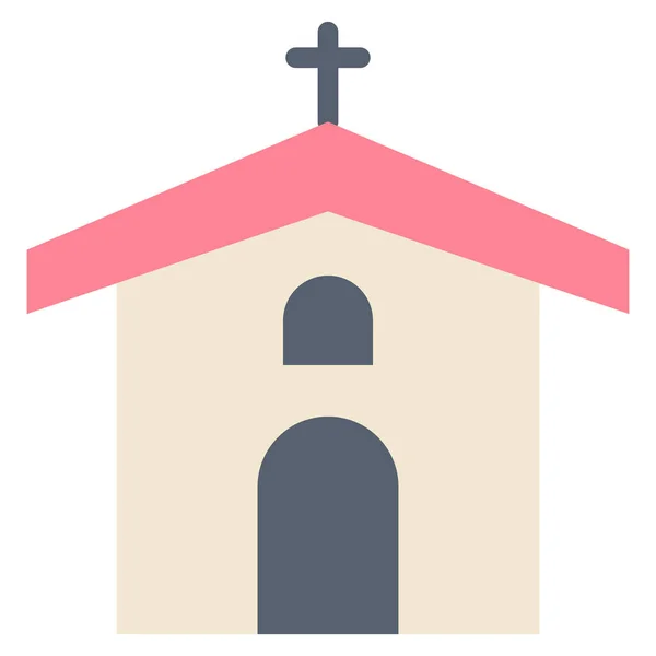 Celebration Christian Church Icon Flat Style — Stok Vektör