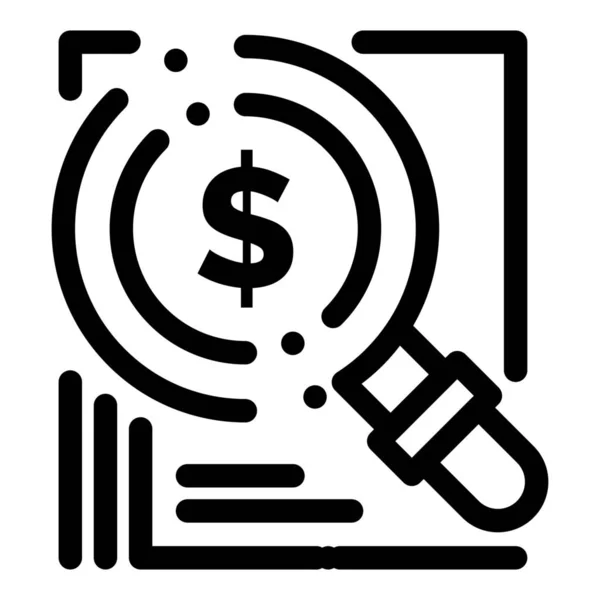 Dollar Affaires Magnifer Icône Dans Catégorie Marketing Seo — Image vectorielle