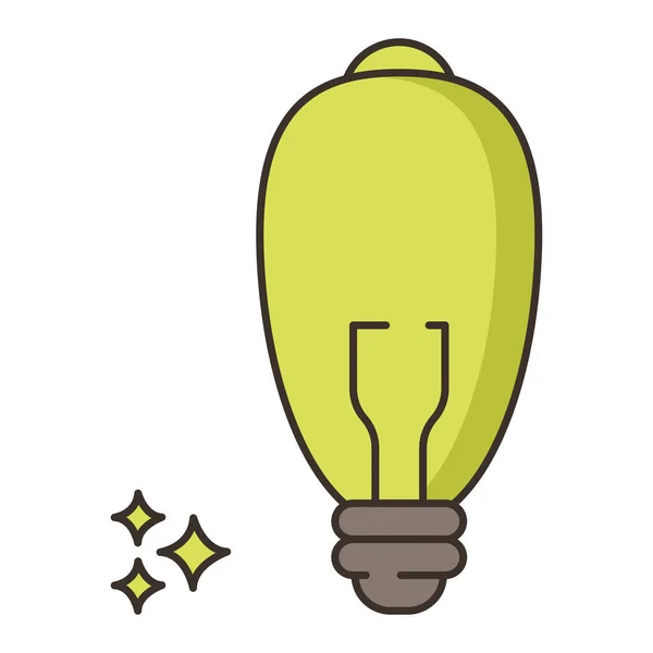 Edison Light Bulb Icon — Stock Vector