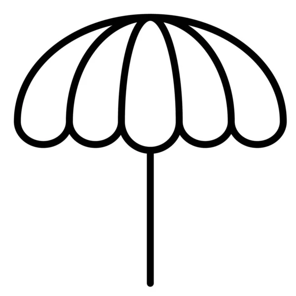 Sonnenschirm Wetter Symbol Umriss Stil — Stockvektor