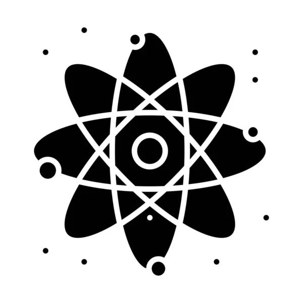 Atom Energie Laboratorní Ikona Pevném Stylu — Stockový vektor