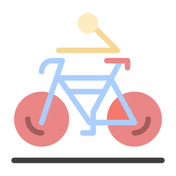 Aktivitás Kerékpár Kerékpár Ikon Lapos Stílusban — Stock Vector