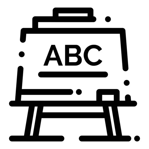Placa Abc Ícone Limpeza Estilo Esboço —  Vetores de Stock