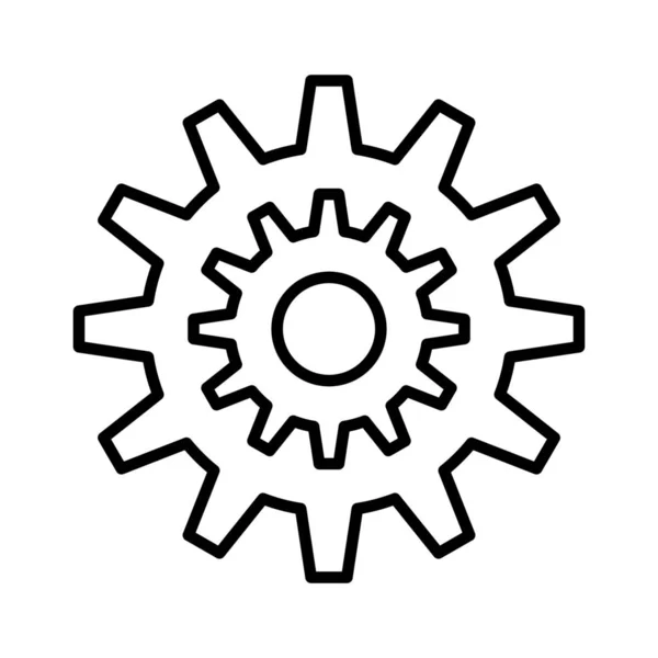 Business Cog Gear Icon Outline Style — Stock Vector