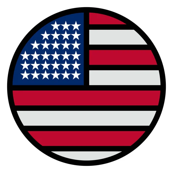 Ícone Ação Graças Bandeira Americana Estilo Esboço Preenchido —  Vetores de Stock