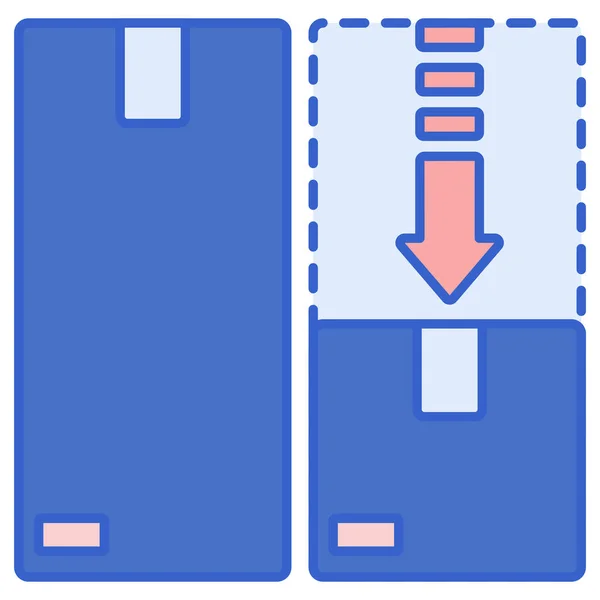 缩放盒存储图标的填充轮廓风格 — 图库矢量图片