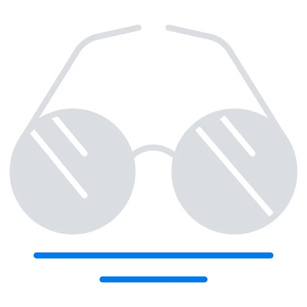 Gafas Ojo Icono Primavera Estilo Plano — Vector de stock