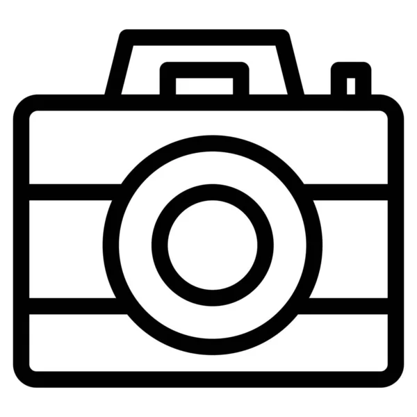 Цифрова Іконка Фотоапарата Стилі Контур — стоковий вектор