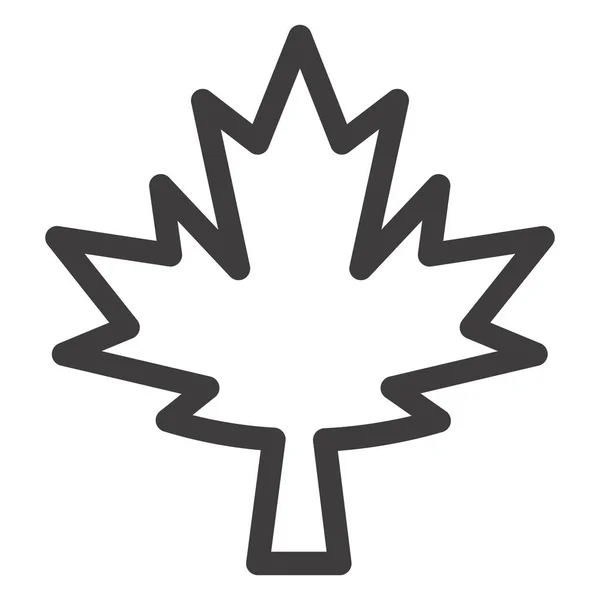 Canada Blad Esdoorn Icoon Omtrek Stijl — Stockvector