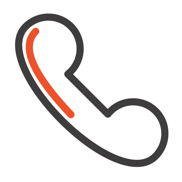 Call Incoming Telephone Icon Outline Style — ストックベクタ