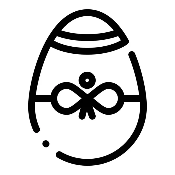 Ikona Wielkanoc Dekoracji Ptaków Stylu Zarysu — Wektor stockowy