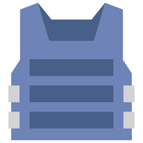 Bulletproof Vest Clothing Icon — Stock Vector