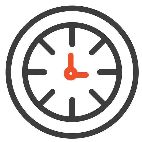 Uhr Globales Timer Symbol Umriss Stil — Stockvektor