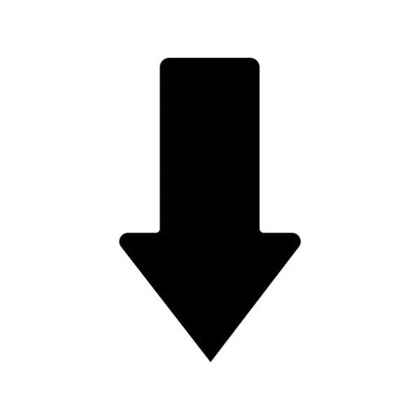 Flecha Flechas Abajo Icono Estilo Sólido — Vector de stock
