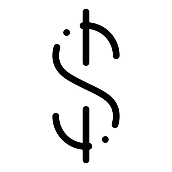Ikona Pieniądza Walucie Dolara Kategorii Zarządzanie Przedsiębiorstwem — Wektor stockowy