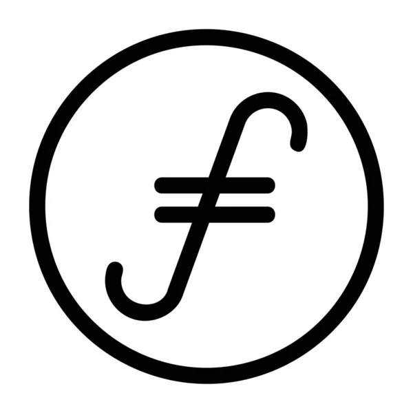 Moneta Cripto Valuta Icona — Vettoriale Stock