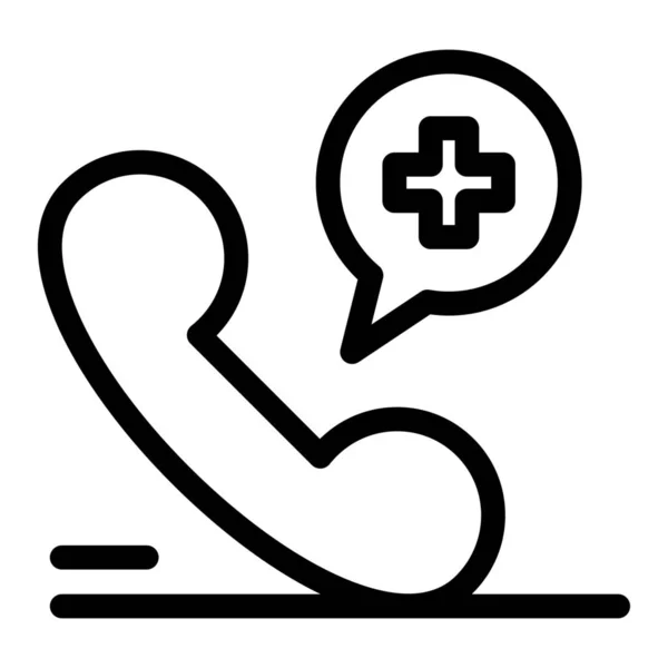 Лікарняний Медичний Мобільний Значок Стилі Контур — стоковий вектор