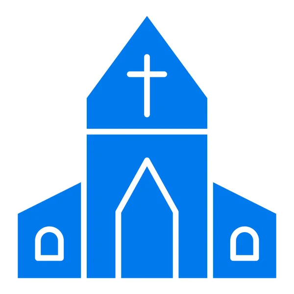 Церковь Крест Пасхи Икона Плоском Стиле — стоковый вектор