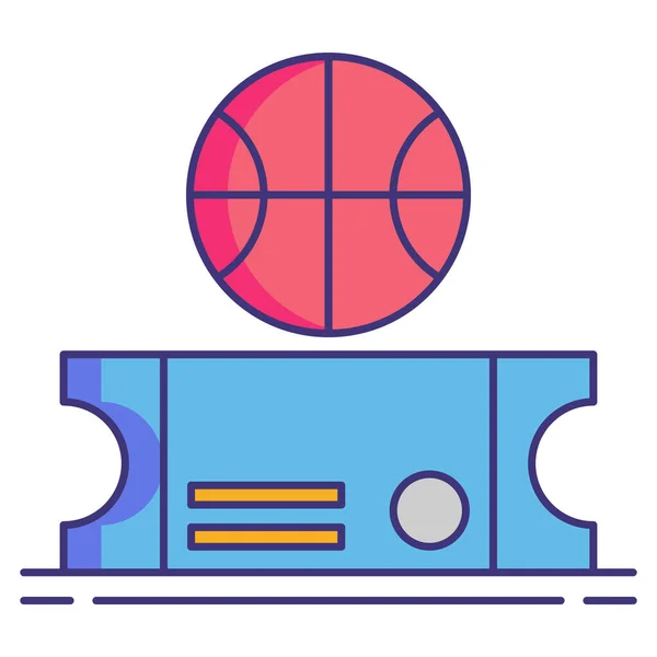 Season Tickett Basketball Icon — Stock Vector