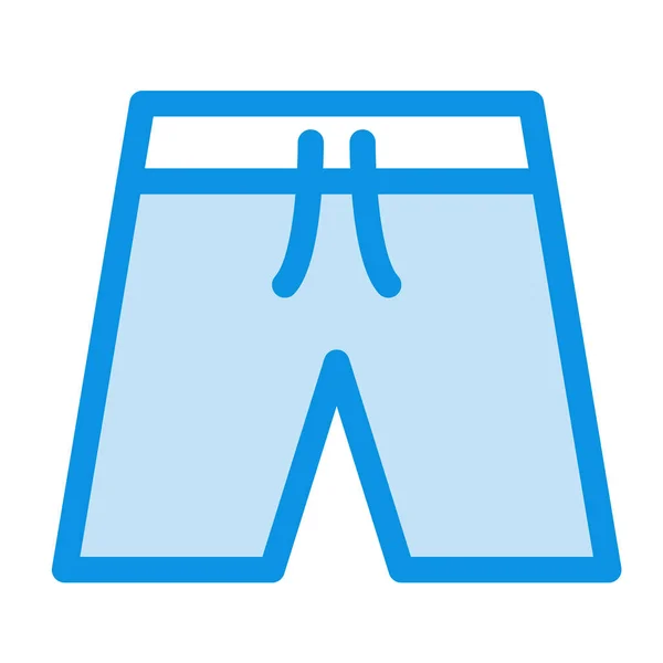 Plážové Oblečení Krátká Ikona Vyplněném Stylu — Stockový vektor