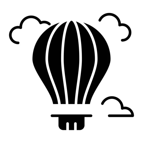 Luftballong Varm Ikon Fast Stil — Stock vektor
