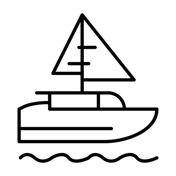 Boat Country Indian Icon Outline Style — Wektor stockowy