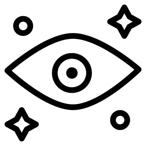 Eye Eyes Watching Icon Outline Style — Stock Vector