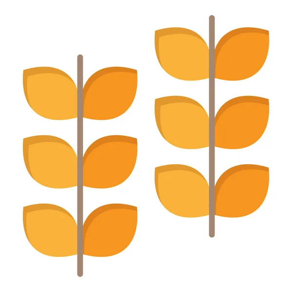 Иконка Листового Растения Плоском Стиле — стоковый вектор