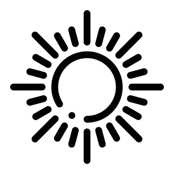 Sonne Sonnenaufgang Sonnenuntergang Symbol Umriss Stil — Stockvektor