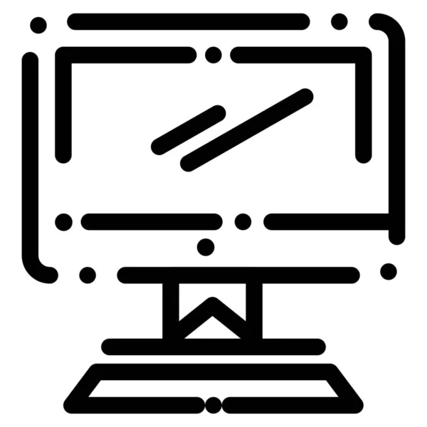 Ikona Urządzenia Komputerowego Imac Stylu Zarysu — Wektor stockowy