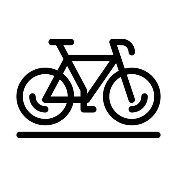 Fahrrad Bewegungs Sport Ikone Umriss Stil — Stockvektor