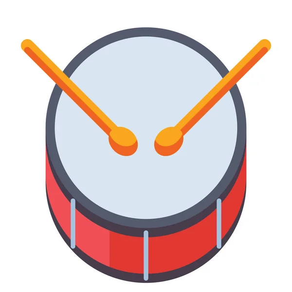 Snare Drum Und Ikone — Stockvektor
