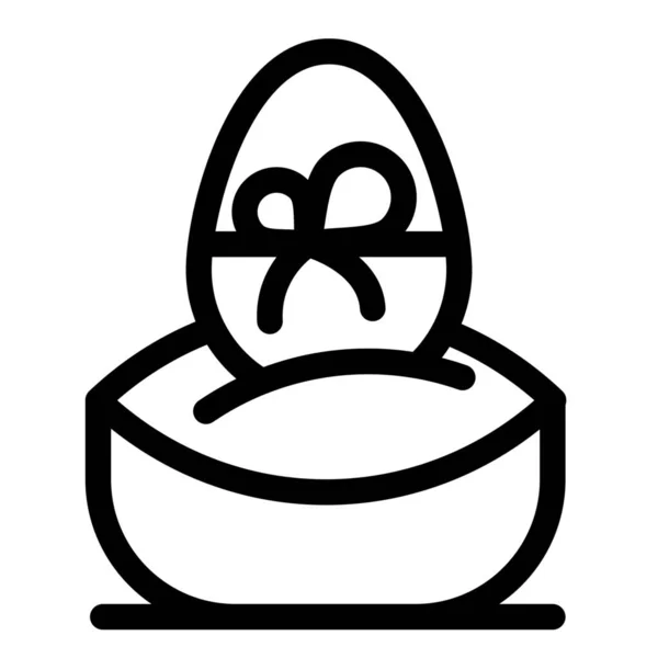 Иконка Вареного Пасхального Яйца Наброске — стоковый вектор
