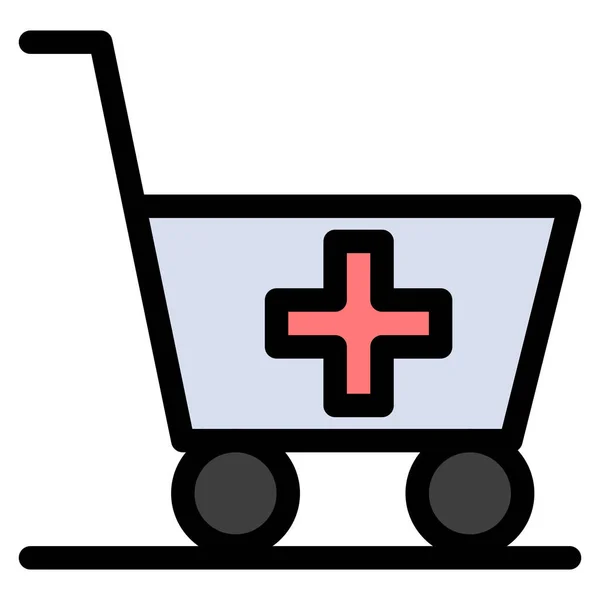 Medical Medicine Trolley Icon Hospitals Healthcare Category — Stock Vector