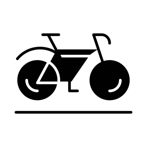 Ícone Esporte Movimento Bicicleta Estilo Sólido — Vetor de Stock