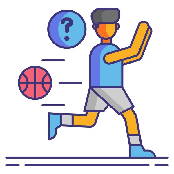 Falešná Ikona Basketbalu — Stockový vektor