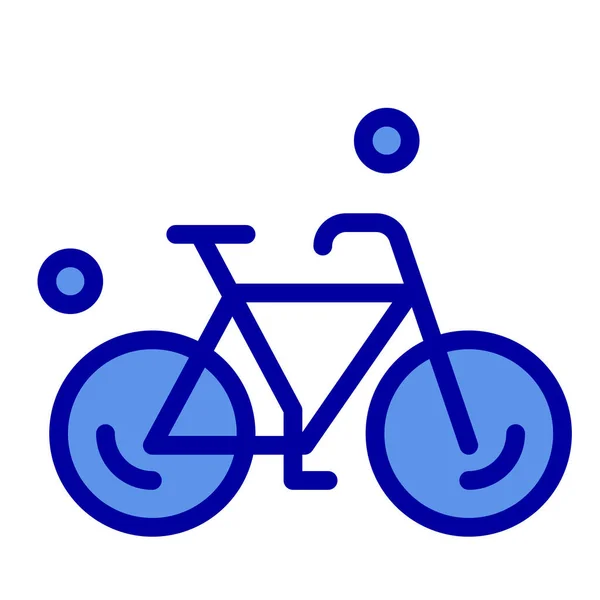 Ποδήλατο Ποδήλατο Ποδήλατο Εικονίδιο Του Κύκλου Στυλ Γεμάτο Περίγραμμα — Διανυσματικό Αρχείο