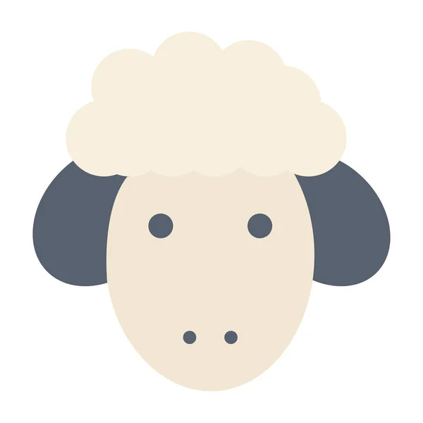 Icône Mouton Agneau Pâques Dans Style Plat — Image vectorielle