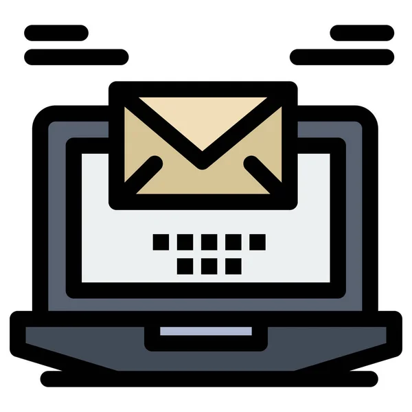 Computador Ícone Laptop Mail — Vetor de Stock