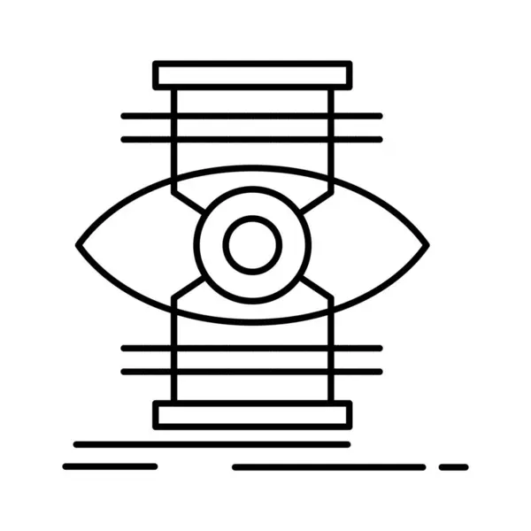 Enfoque Ocular Optimizar Icono Estilo Contorno — Vector de stock