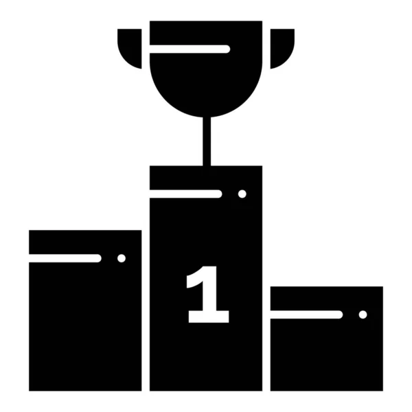 Bowl Ceremonial Icono Campeón Estilo Sólido — Vector de stock