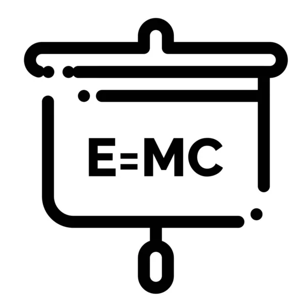 Education Formula Presentation Icon Outline Style — Stock Vector